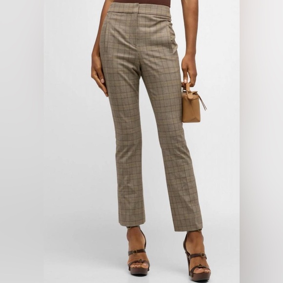 New Veronica Beard Arte Check Tailored Crop Pant in Size 8 - Picture 15 of 15